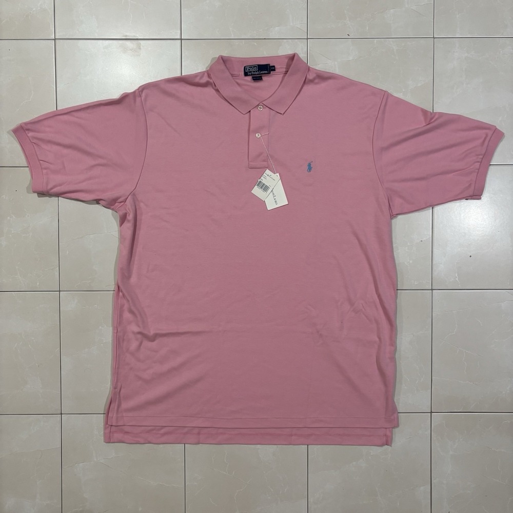 Vintage Polo Ralph Lauren Polo Shirt Men's 2XL Pink NEW TAGS Deadstock Y2K 90s